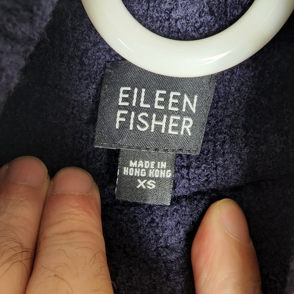 Vintage Eileen Fisher Women's Turtleneck Sweater Blue Size XS Longsleeve - Picture 2 of 6